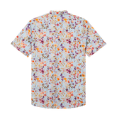 Camisa de manga corta con cuello campamento y estampado a juego